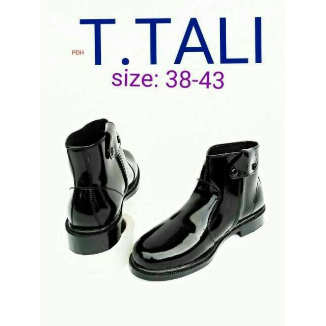 Sepatu PDH resseting tanpa tali
