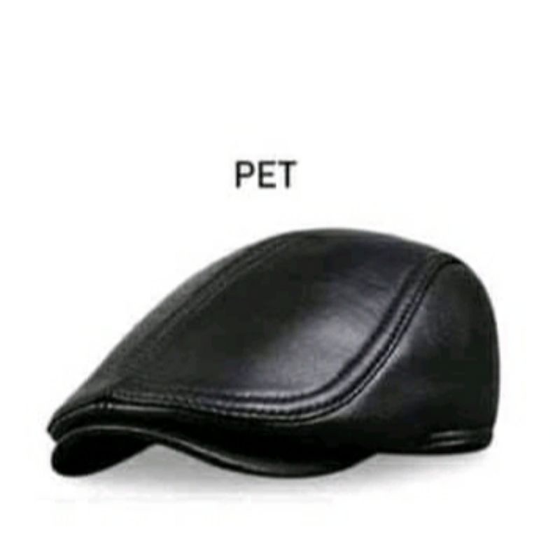 Topi kulit pet pria original topi pelukis