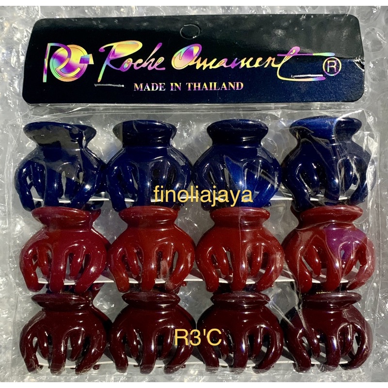 Jedai Jepit Rambut Roche Asli! 3 - 3,5CM Thailand Asli! Isi 12Pcs Cakar 3 Dan Cakar 5 Tebal Dan kuat