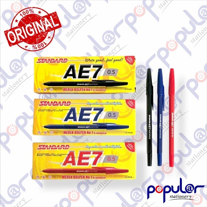 

Ballpoint / Pulpen / Pena Standard AE7 Opaque | 0.5MM - Hitam / Biru