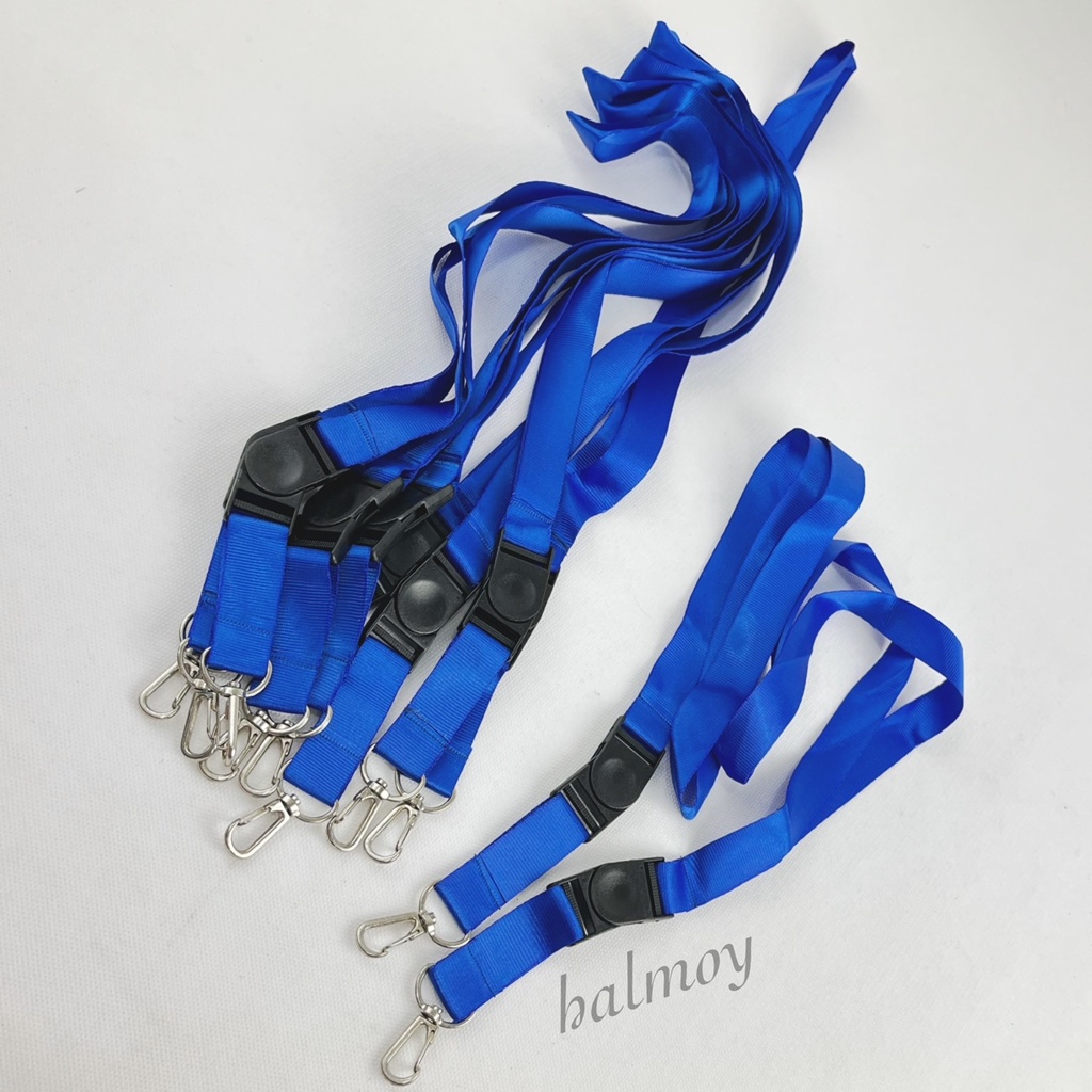 

TALI ID CARD NAME TAG BADGE 2 CM + STOPPER CANTOL WARNA BIRU
