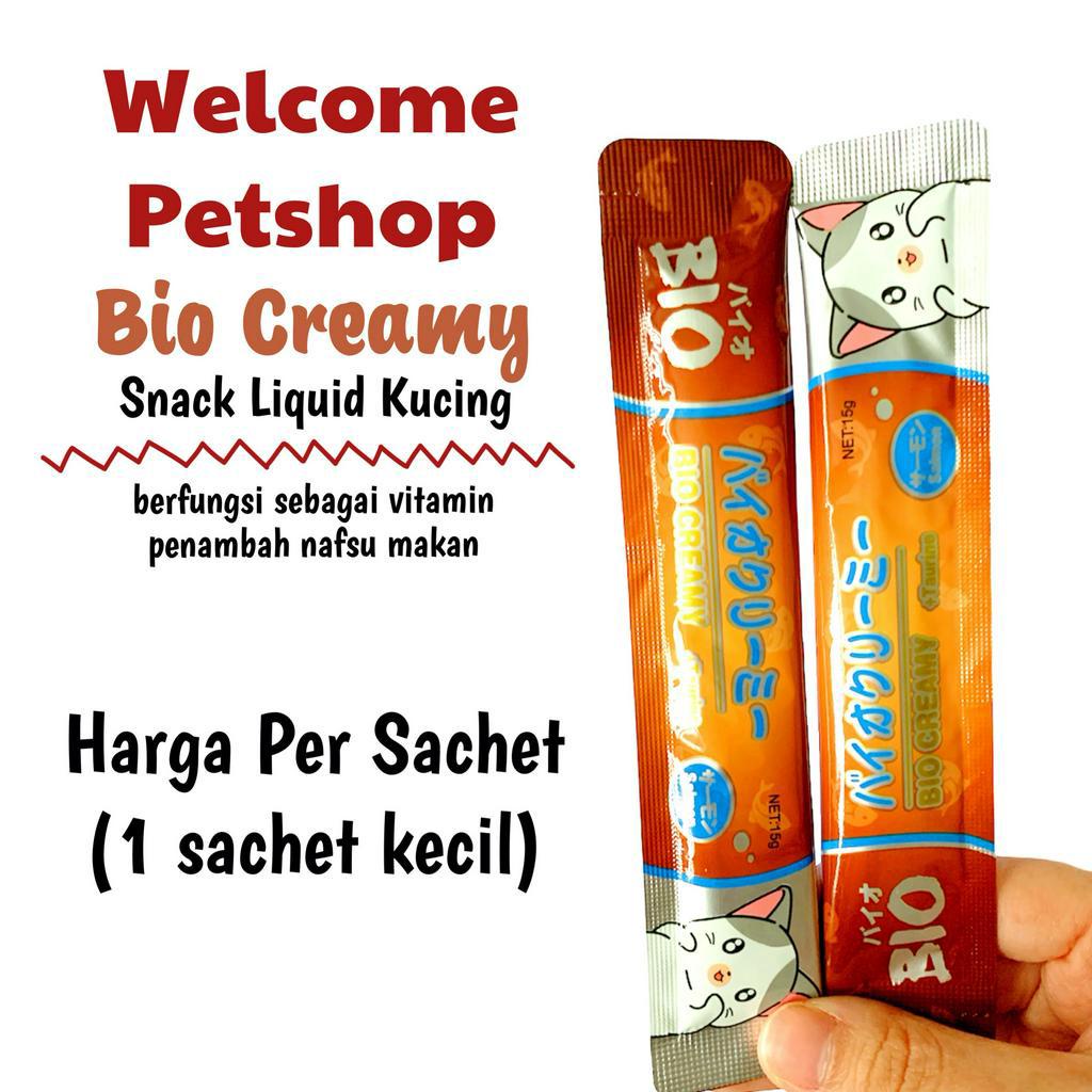 Bio Creamy Snack Kucing (1 SACHET) / Snack Cair varian Salmon