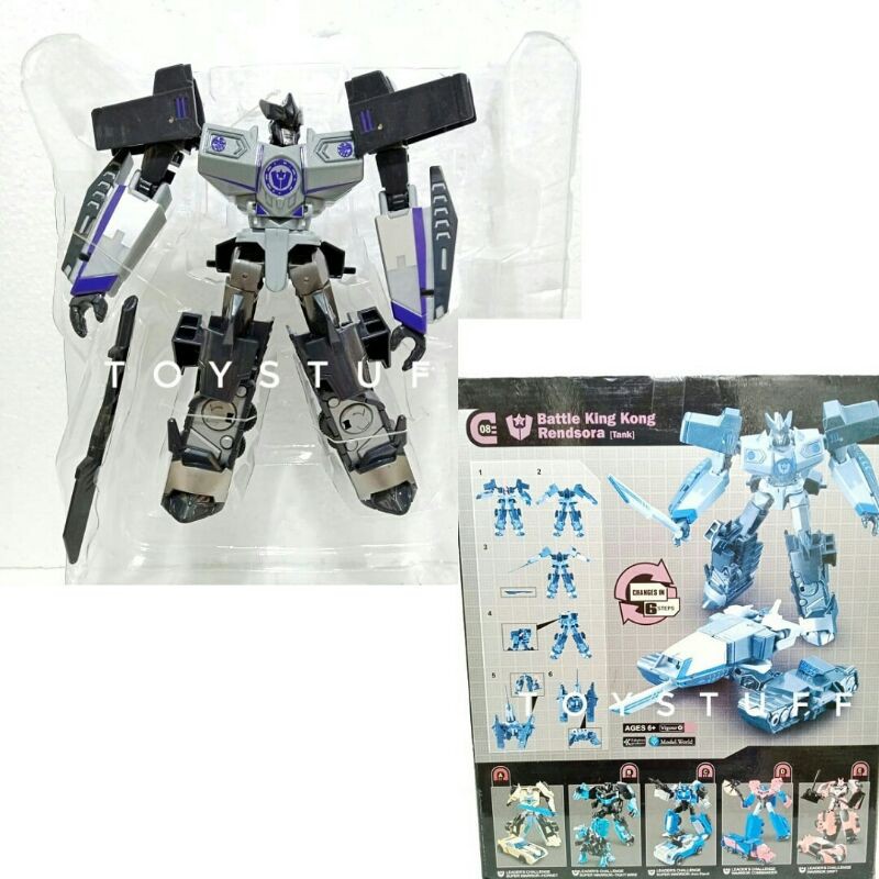 Mainan robot transformers bahan metal T warrior