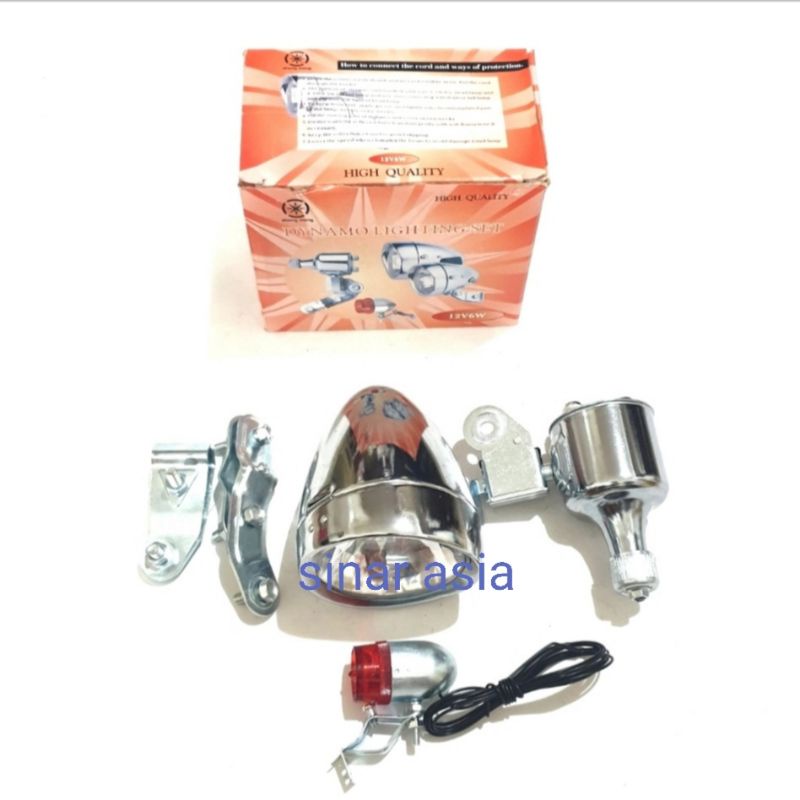 Dinamo  lampu sepeda ontel / onthel 12V 6W Rallex - 1set