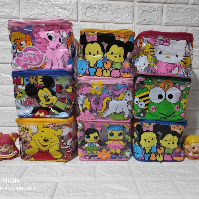 

NEW Tas souvenir ultah/ goodie bag/ tas bekal anak/ tas kubus