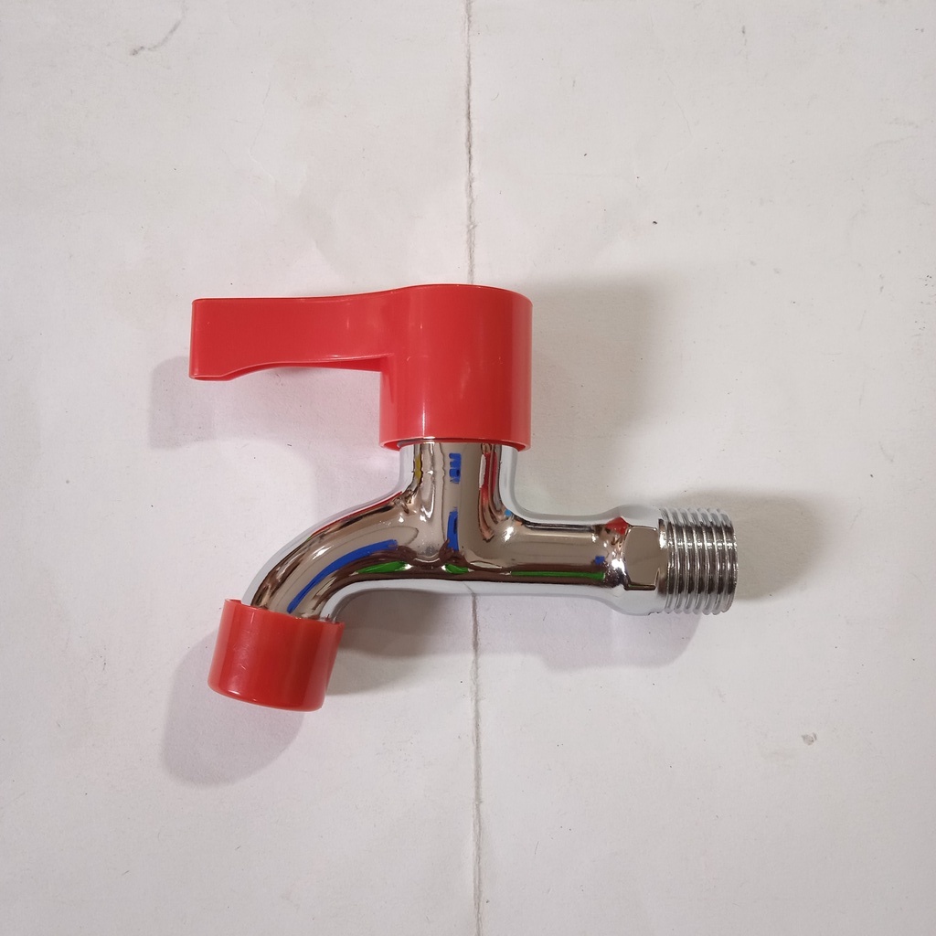 Kran air 1/2 inch Stainless Handle Warna PVC / Kran Tembok