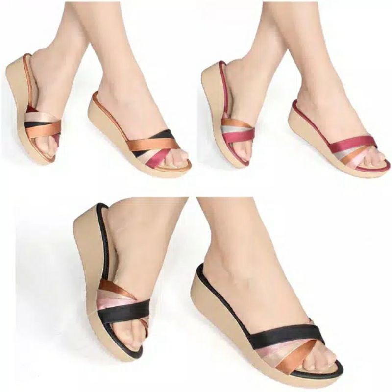 Sandal Wedges Sol Kokop Pelangi XYZ-01