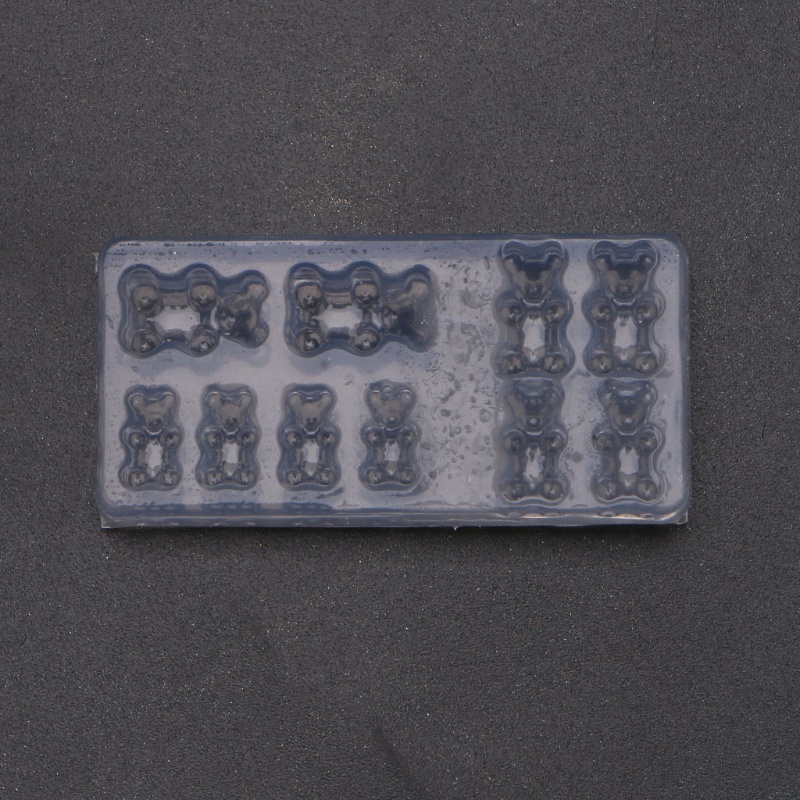 SIY  5Pc Cute Bear Nail Art Silicone Mini Gummy Bear Mold Candy Bear Resin Art Craft