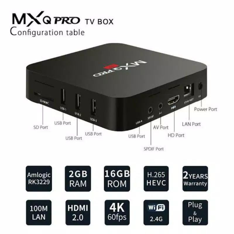 Android TV Box MXQ Pro 4K 5G media player smart TV Box 2GB/16GB