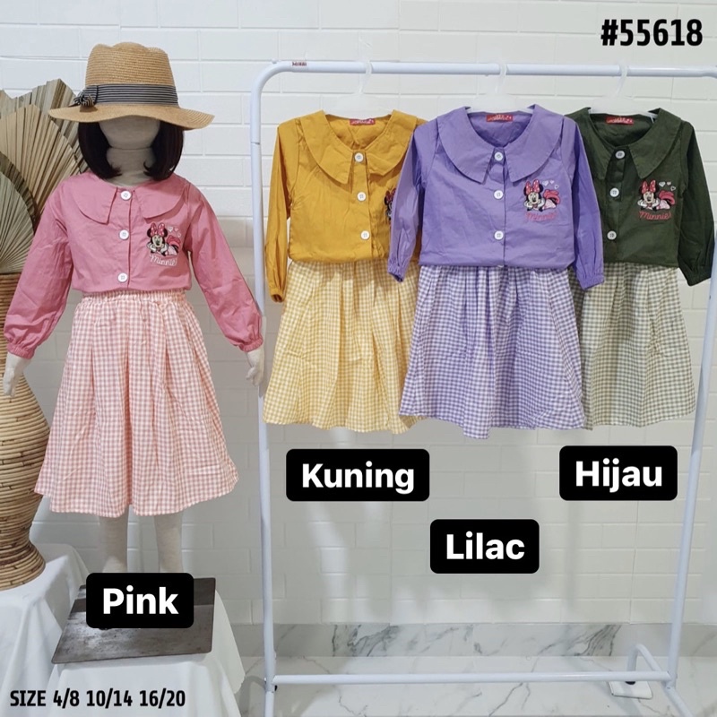Rok Minnie Cotton Gingham #55518 Kids Catherine Stelan Rok Anak Slebew