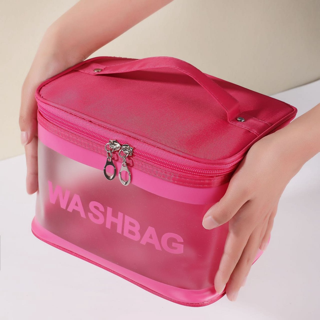 Grosir - K917 Bag Travel Makeup / Tas Kosmetik Transparan Waterproof / Tempat Penyimpanan Alat