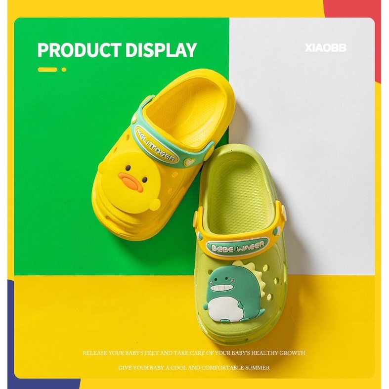 [Brandedbaby] 24-33 SEPATU SENDAL ANAK IMPORT/ JELLY SHOES ANAK COLORFUL/ FLIPFLOP ANAK ANIMAL PIN