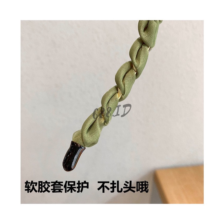[688.id] Bando Wanita Korea Kerut Lilit Emas Model Spiral Tali Kepangan Bandana Scrunchie untuk Anak dan Dewasa BDO 12