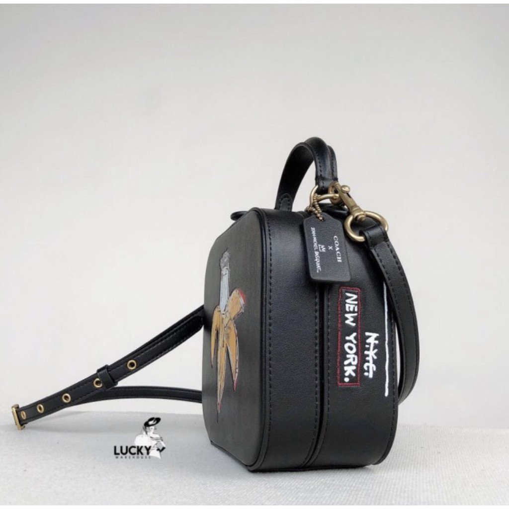Coach X Jean-Michel Basquiat Square Bag In Black - ORIGINAL 100%