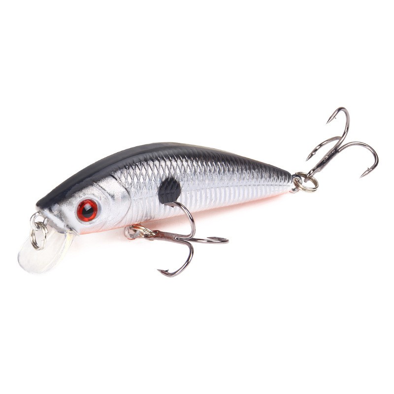 New 10Pcs 7cm/7.6g Minnow Umpan Pancing Swimbait Fishing Lure Ikan Bass Floating Bait Kail