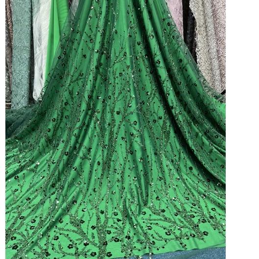 Kain/Bahan Tulle Sequin Grad A /Tulle springkle full payet <