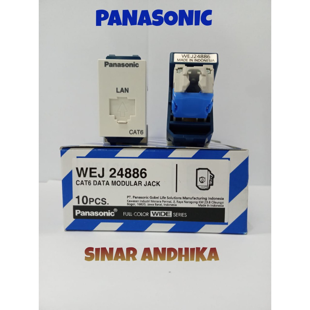 MODUL / JACK DATA CAT 6 PUTIH PANASONIC WEJ 24886