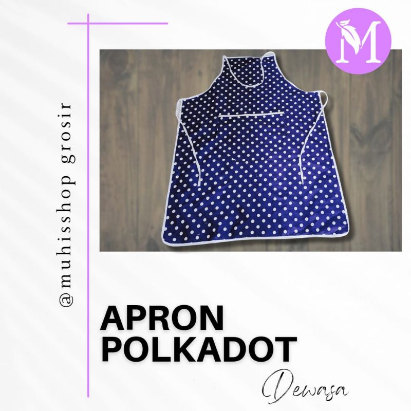 Jual Apron Masak Celemek Dapur Kain Polkadot Shopee Indonesia