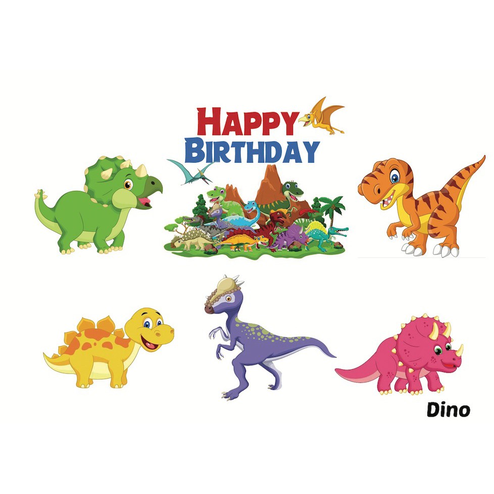 Topper Kue Dino (6pcs)