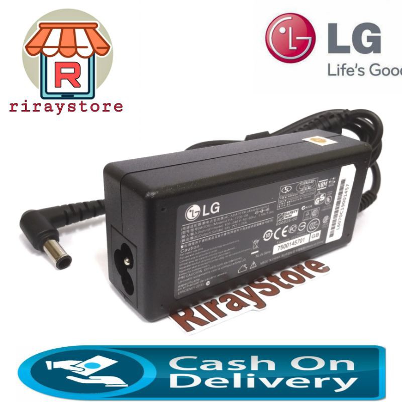 Adaptor TV LG /Monitor LG 19V~1.75A Original Free kabel listrik