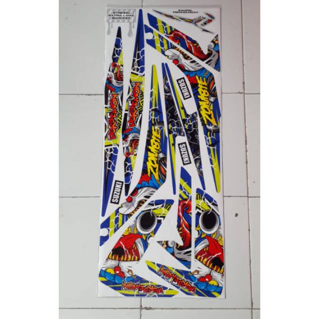 Striping motor variasi satria FU 150 _tahun 2008_2012 zombie doremon
