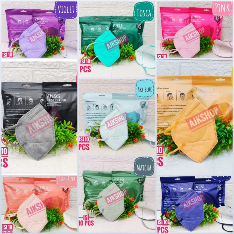 Masker KN95 CAREINDO 6 ply isi 10 pcs / sachet