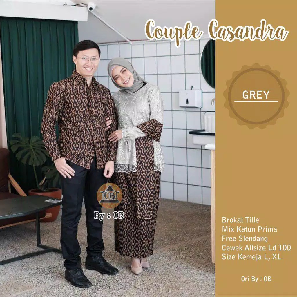 KHANSABATIK TERMURAH!!! KEBAYA COUPLE SEMI PRANCIS KATUN BAHAN KEBAYA SEMI FRANCE CORNELI COUPLE CASANDRA BATIK COUPLE / BAJU KONDANGAN LAMARAM WISUDA / FASHION MUSLIM KEKINIAN 2022