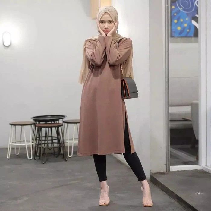 *BEST SELLER* ZELDA TUNIK BAYLEA L TUNIK BELINA BELAH L FASHION MUSLIM TERMURAH
