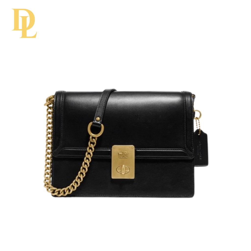 COACH HUTTON SHOULDER BAG - BLACK (88342)