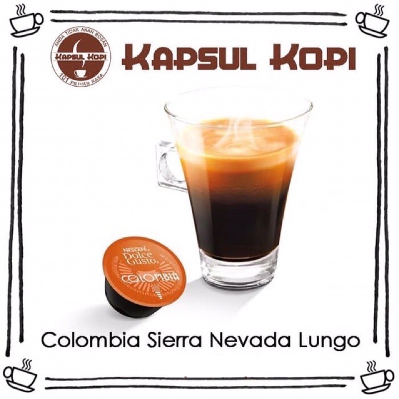 

Colombia Sierra Nevada Lungo Ecer KapsulKopi Nescafe Dolce Gusto Import Coffee Capsule