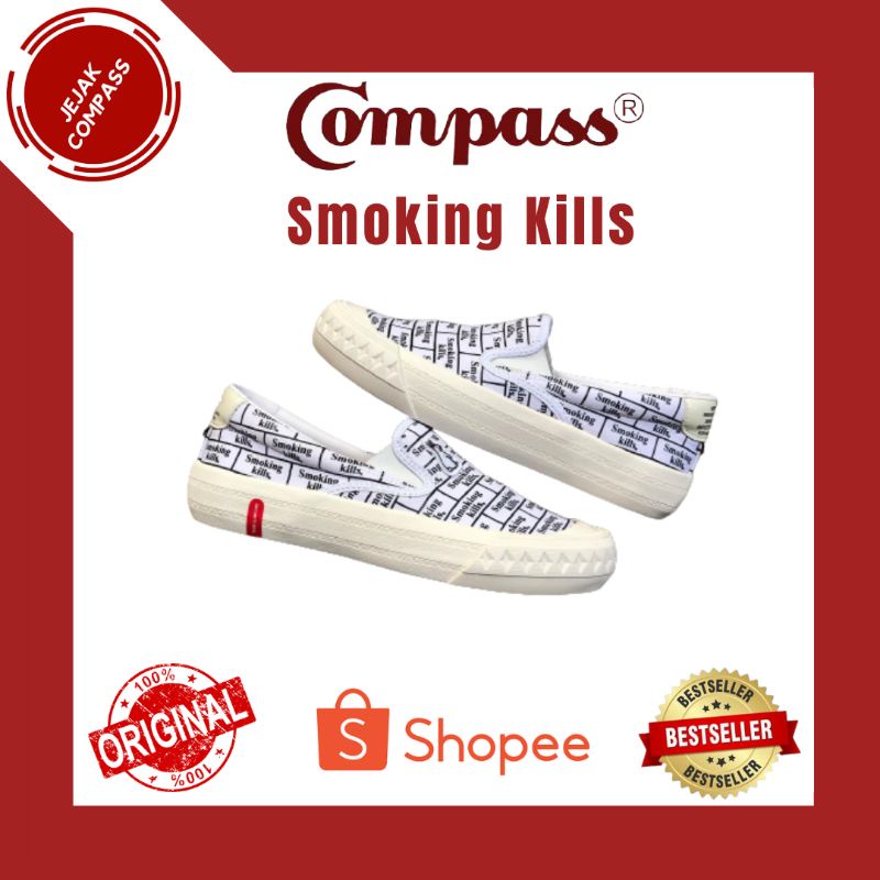 Sepatu Compass Retrograde Slip On Smoking Kills ORIGINAL