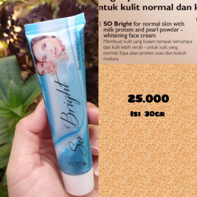 so bright face whitening cream