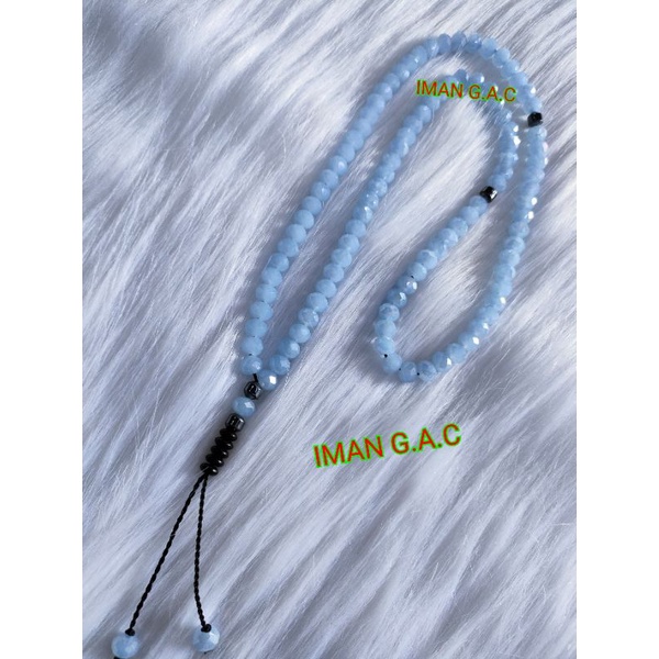 tasbih batu kristal 8m berkilau/tasbih batu 99butir/tasbih batu crystal