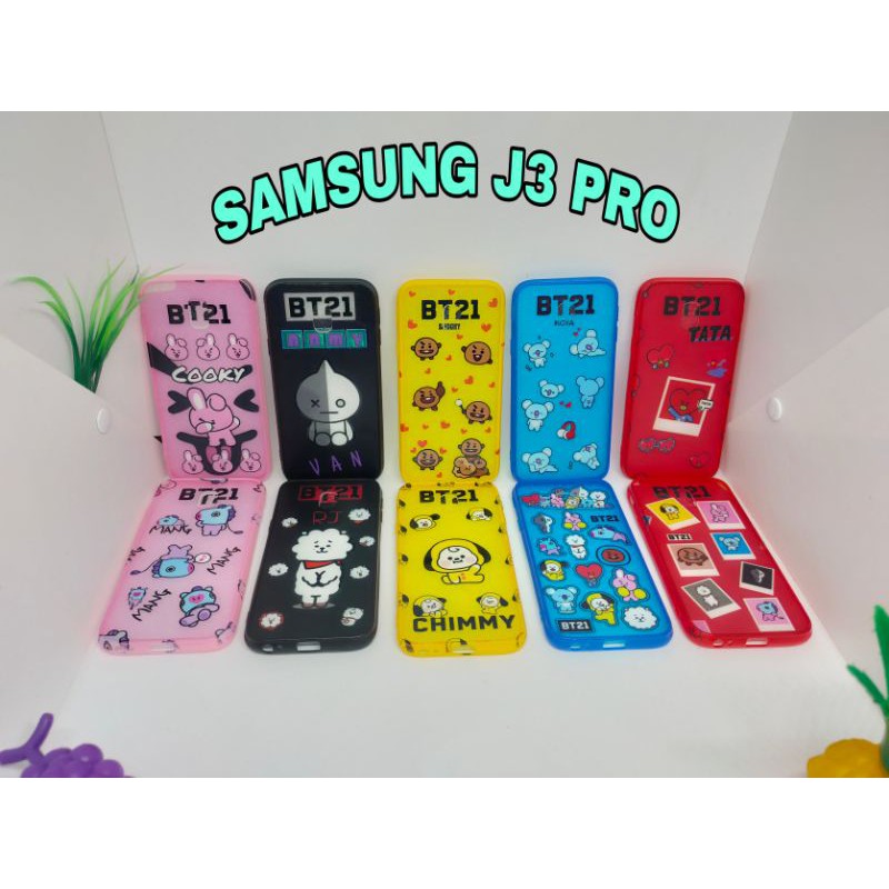 SOCTCASE SAMSUNG J3 PRO BT21 BTS KARAKTER