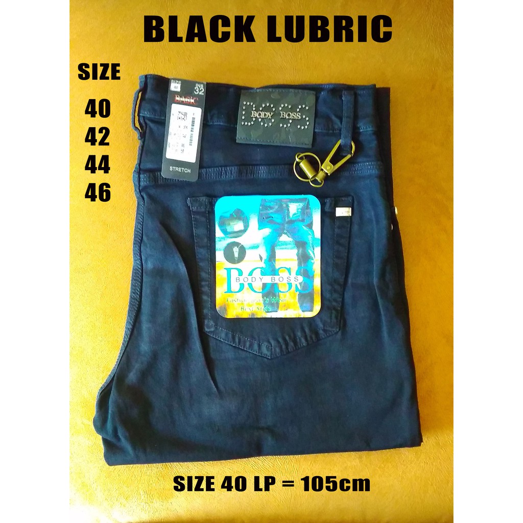 Celana Jean's BOSS Big Size Original "Black Lubric"