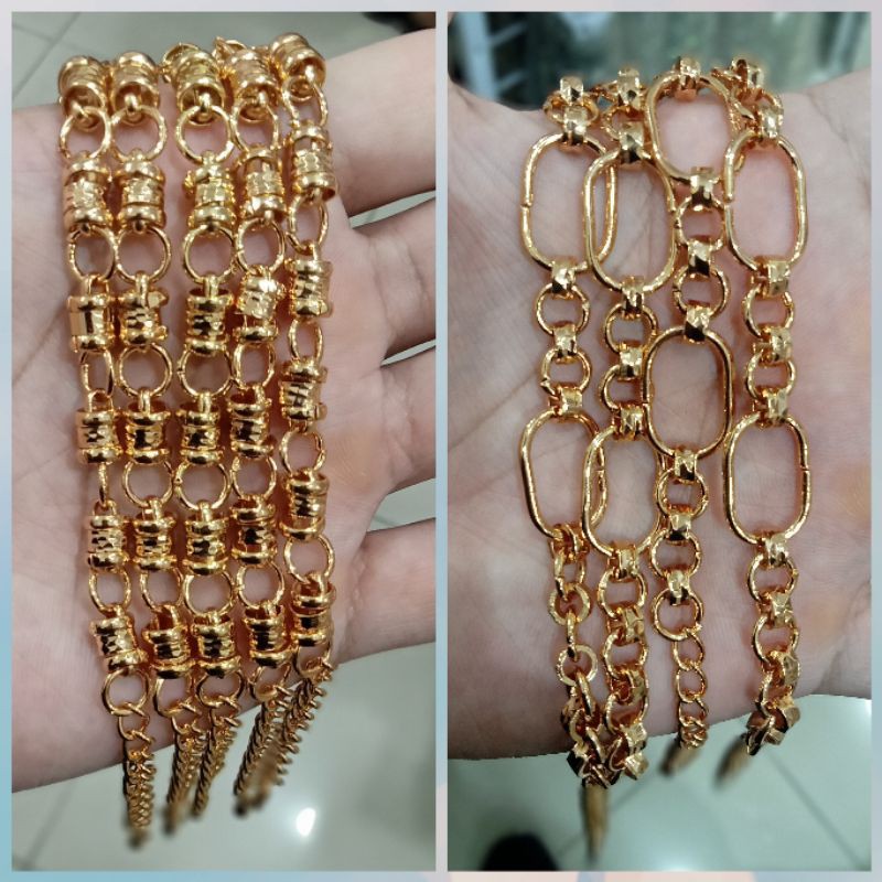 Al-9300.Gelang tangan wanita xuping berlapis emas UK20cm