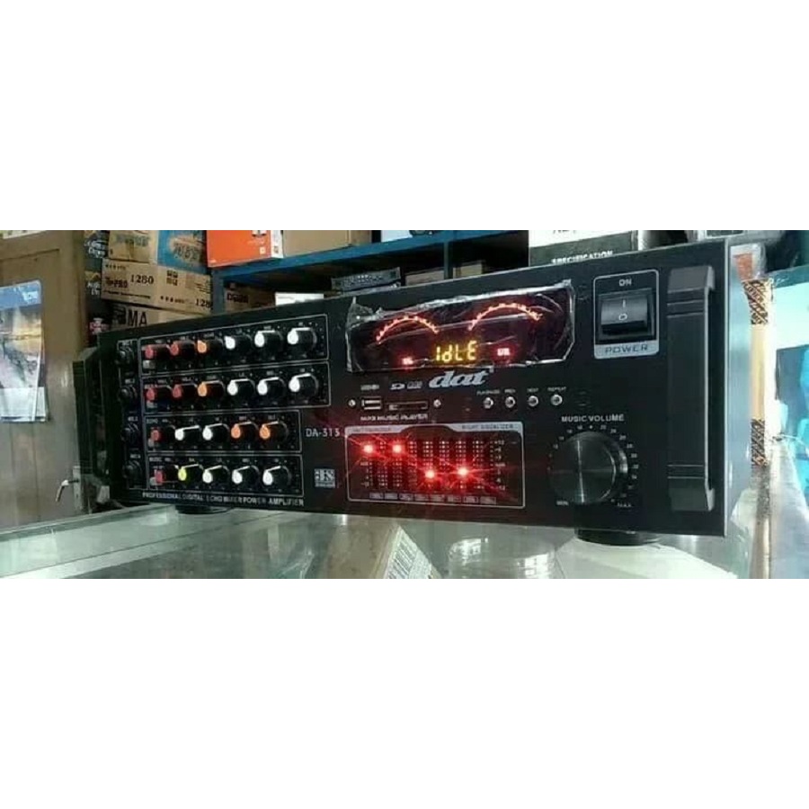 POWER AMPLIFIER KARAOKE AMPLI BLUETOOTH DAT 4 CHANNEL DA313 DA 313 MIXER DIGITAL
