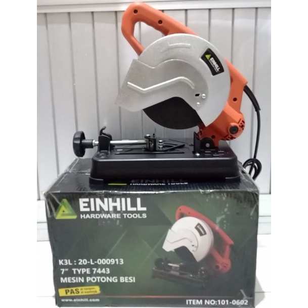Mesin Potong Besi 7" EINHILL Type 7443 Cut Off merk EINHILL 700 Watt Van Belt