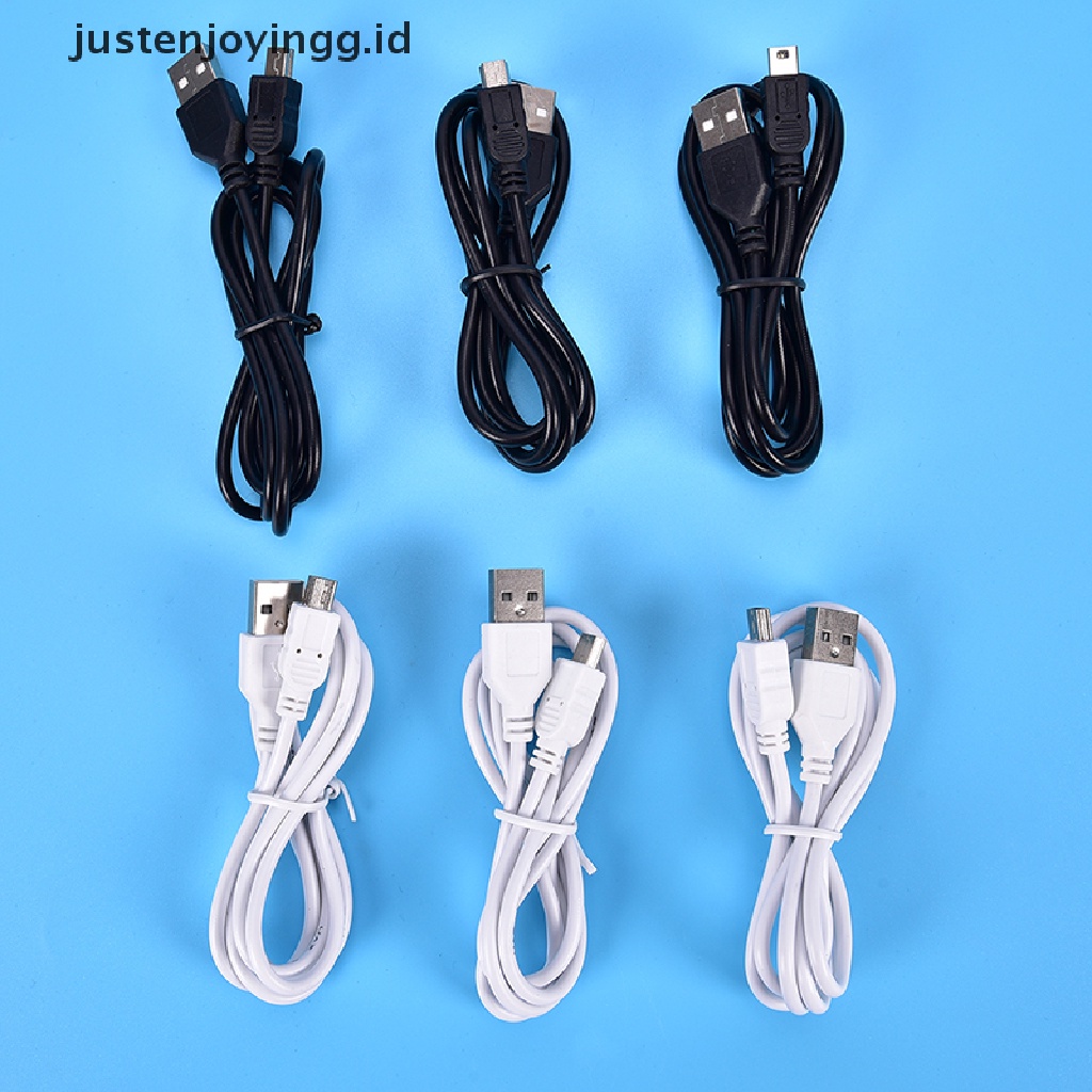 Justenjoyingg.id / 1m Kabel Data / Charger USB MINI Tipe A Ke 5 Pin B Untuk Handphone