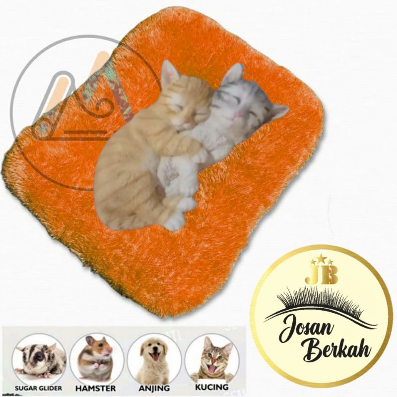 Kasur Kucing atau anjing Bulu Super Tebal Ukuran Kecil (40 cm X 30 cm)