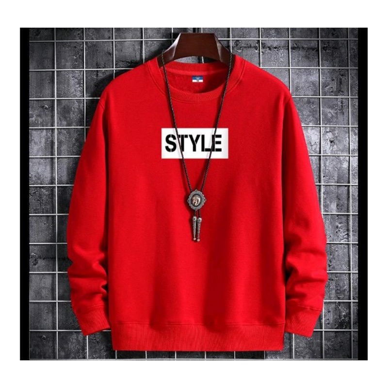 SWEATER CREWNECK PRIA STYLE/BASIC PRIA WANITA TERMURAH BAHAN PLEECE