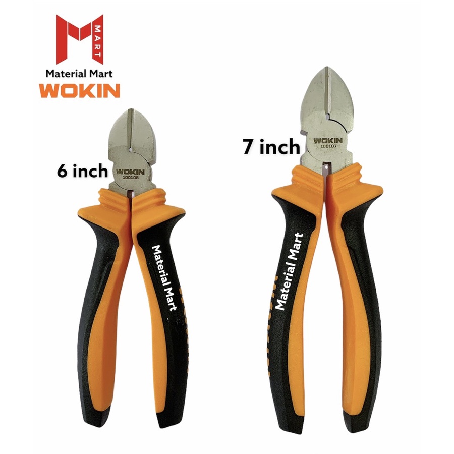 Tang Potong Kabel 6 Inch Wokin | Pemotong Kawat 7&quot; | Cutting Pliers 6&quot; |Material Mart