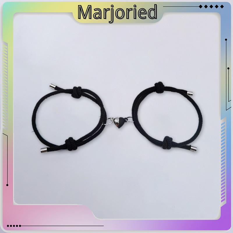 2 Pcs Pasangan Gelang Magnet Adjustable Pesona Gelang Cinta Aksesoris Fashion Hadiah-MJD