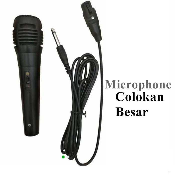 Microphone Mic Kabel Karaoke Colokan Besar / Colokan Kecil Mic