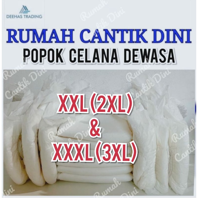 POPOK JUMBO DEWASA CELANA 2XL,  3XL &amp; 4XL FIT &amp; PREMIUM QUALITY