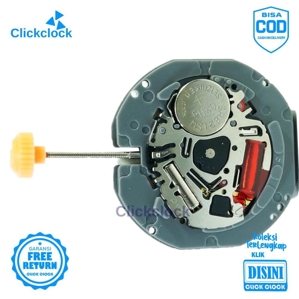 Mesin Jam Tangan Tanggal Quartz Watch Movement VJ 32-6 Tgl Diangka 6 Murah Tanggal