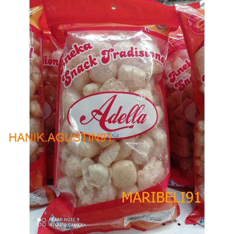 

Snack Adella Kerupuk Kulit / Rambak/ JANGEK Sapi Halal - 175 GRAM maribeli91