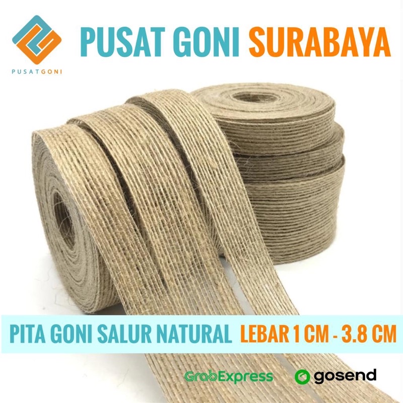 

Pita Goni Salur Natural Lebar 1 cm sampai 3,8 cm - Pita Kado - Pita Vintage - Pita Rustic - Pita Surabaya - Pita Sidoarjo