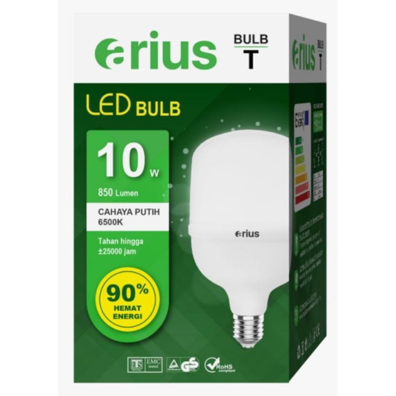 Arius Lampu LED Bulb Kapsul Hemat Energi Bergaransi/ Bohlam LED Kapsul 10Watt 3 Free 1