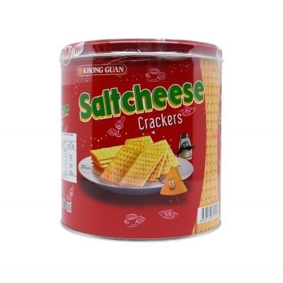 

Khong Guan Saltcheese Crackers Tin Biskuit Kaleng 336g Original